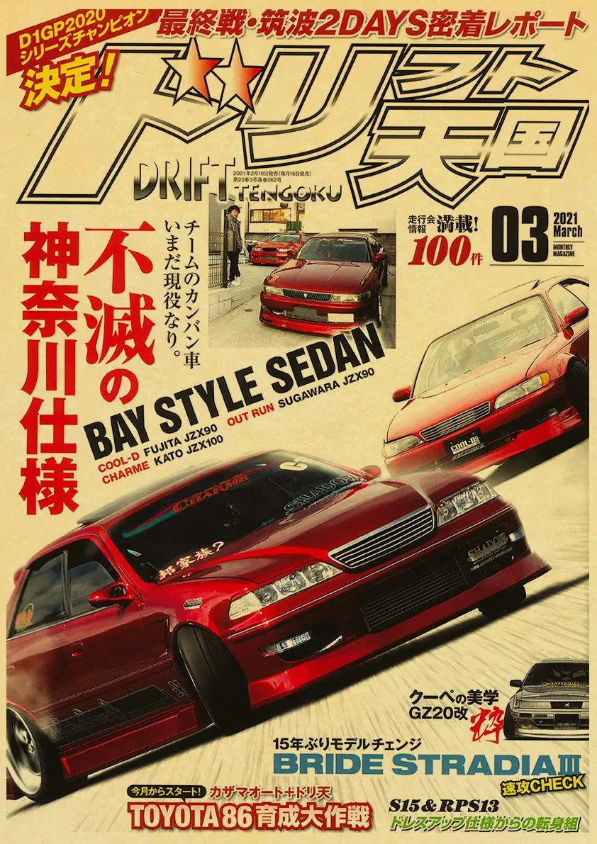 JDM Car Retro 90s Poster