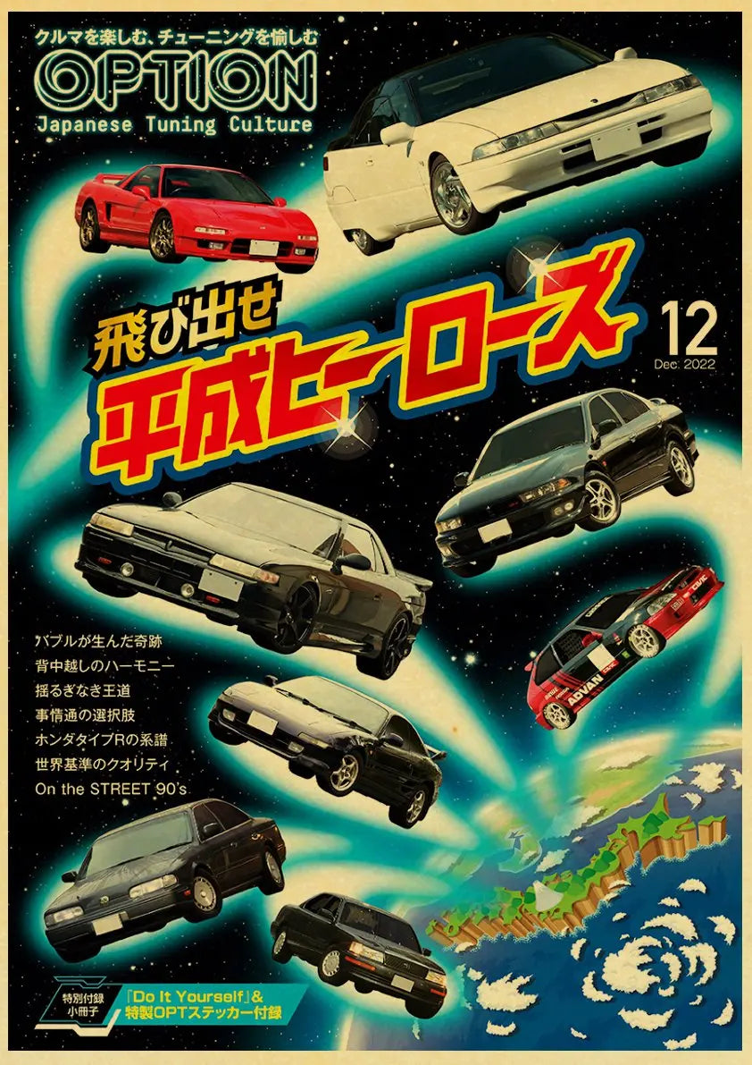 JDM Car Retro 90s Poster