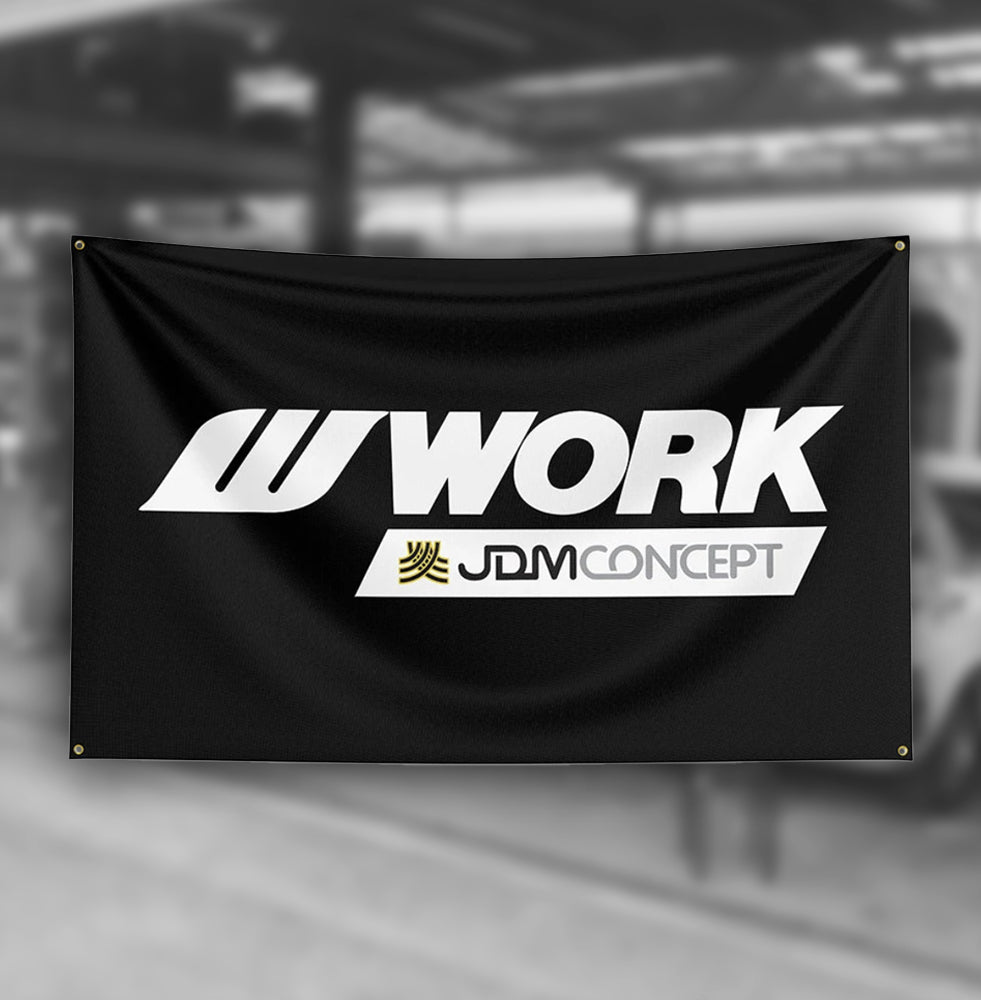 Work Wheels Decor Banner