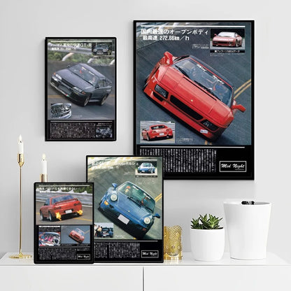 80s JDM Racing Magazine Posters